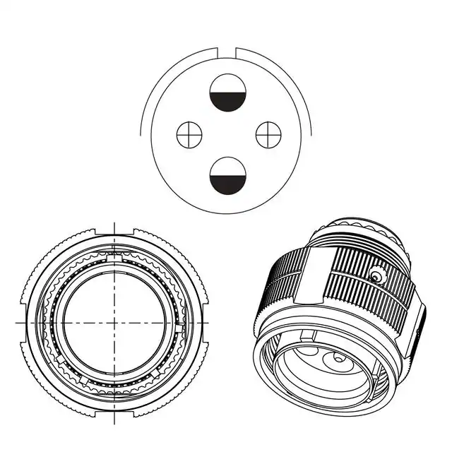 HV06RF15-54P Amphenol Aerospace Operations  Conjuntos de conectores circulares